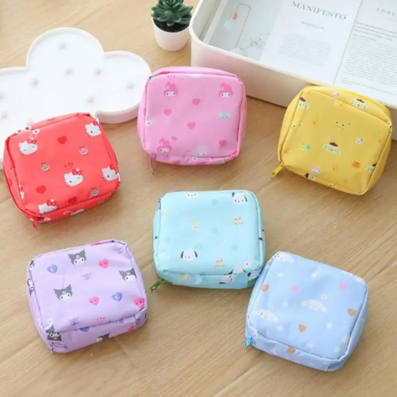 

Kawaii Sanriod Аниме монстр серия My Melody Kuromi Cinnamoroll Hello Kittyd сумка для хранения мини Высокая емкость переносной Кошелек для монет