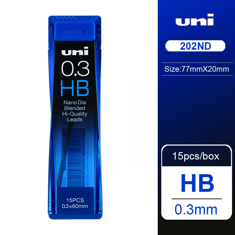 

UNI механический карандаш 0.3/0.5/0.7/0.9 черный HB/2B/2H/3B/4B