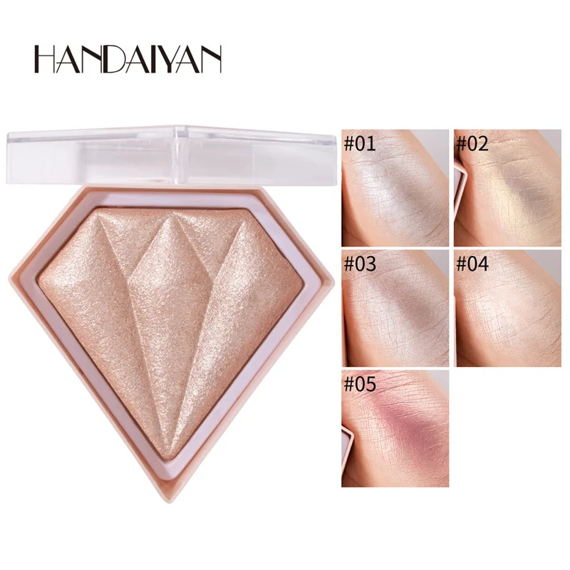 

HANDAIYAN Highlighter Palette Makeup Face Contour Powder Bronzer Make Up Blusher Professional 5 Color Brighten Palette Cosmetics