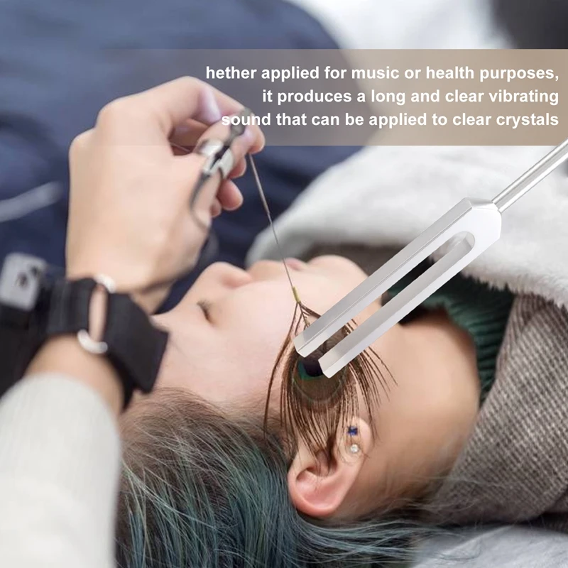 Комплект из 4 вилок для настройки (128 Гц 256 512 528 Гц) с молотком вилки звука