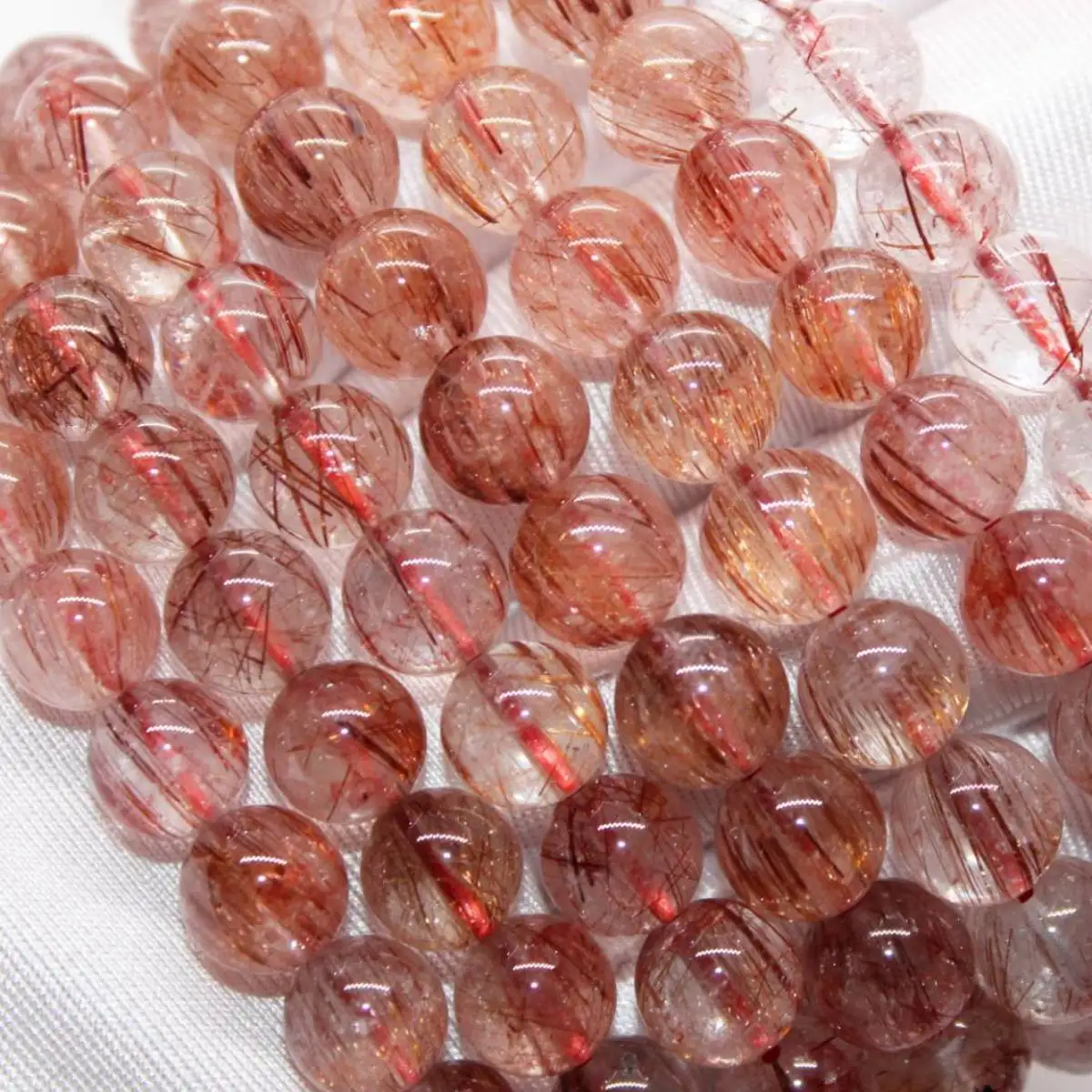 

1 браслет Approx8-10mm натуральный A + красный медный Рутиловый кварцевый браслет с бусинами