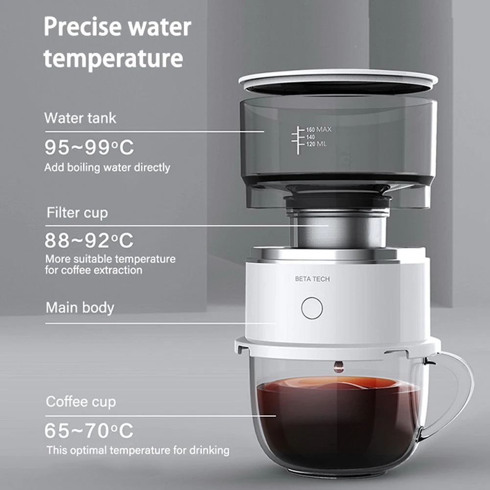 

Automatic Hand Drip Coffee Maker Mini Coffee Machine Hand-Pressed Coffee Maker Coffee Brewer Grinder Coffeeware Cappuccino