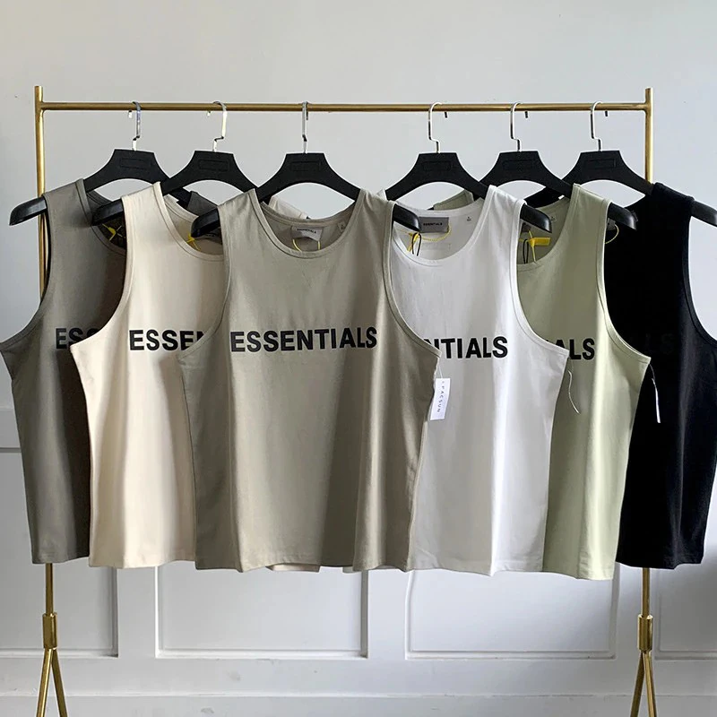 

SS22 Essentials Tank Tops for Man 100% 1:1 High Quality Women's Oversized Vest Men Sleeveless Shirt Summer Basketball Uniform