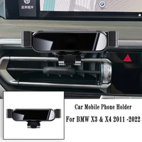 car phone holder for bmw x3 x4 g01 g02 2011 2022 gravity navigation bracket air outlet clip bracket rotatable support