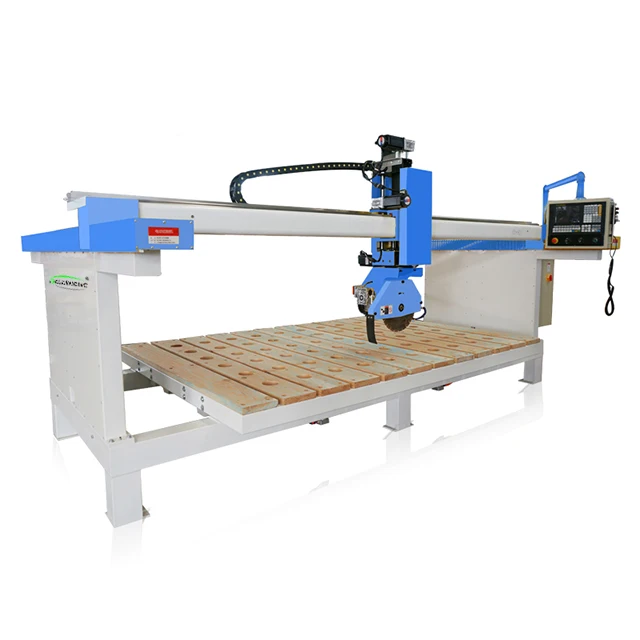 Marble Granite Bridge Saw 5 Axis 4 Axes Stone Slab Cutting Polishing Machine Edge Polisher Kitchen Countertops Carving