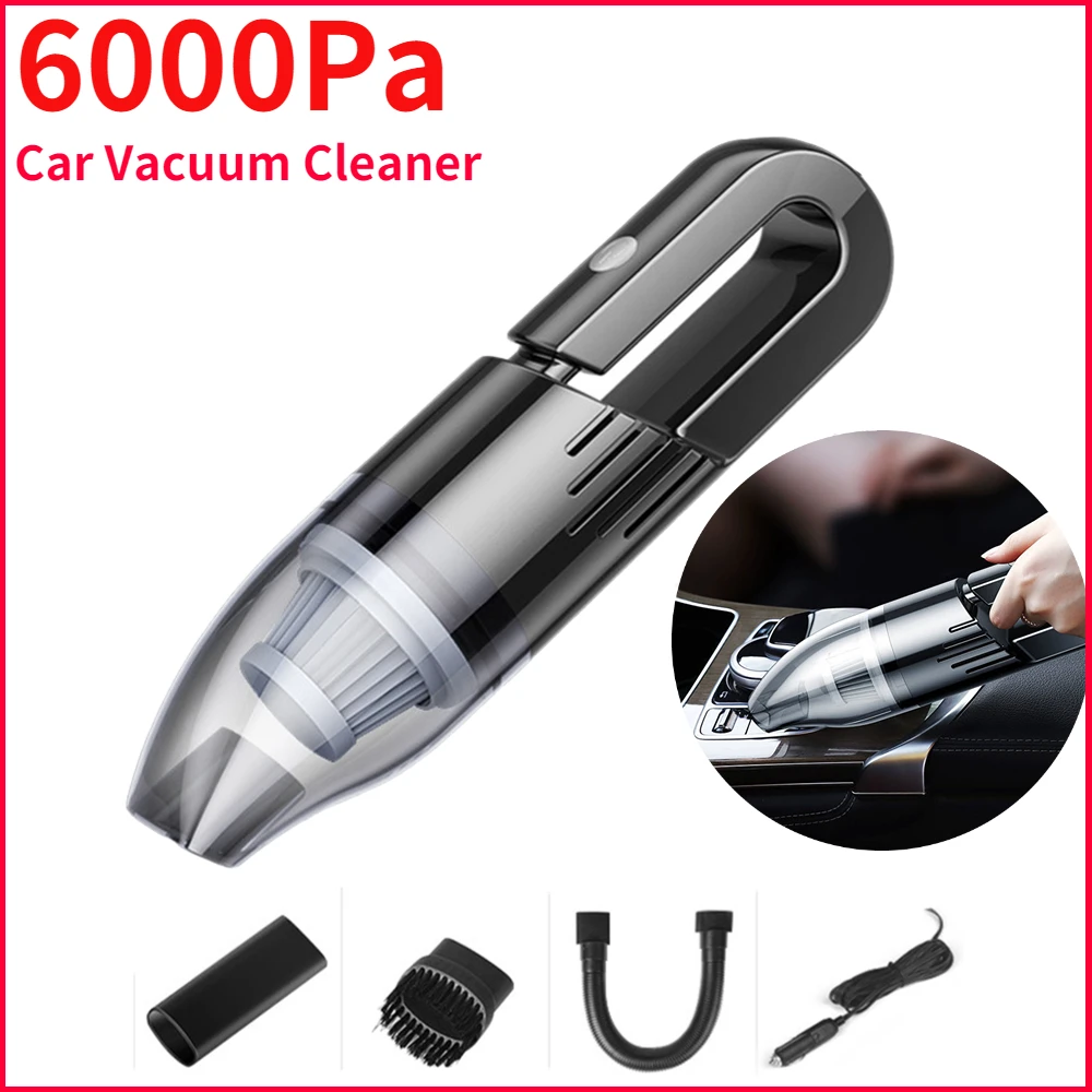 

6000pa Handheld Auto Vacuum Dual Use Mini Vacuum Cleaner USB Charging Handheld Vaccum Cleaners High Suction for Home Car