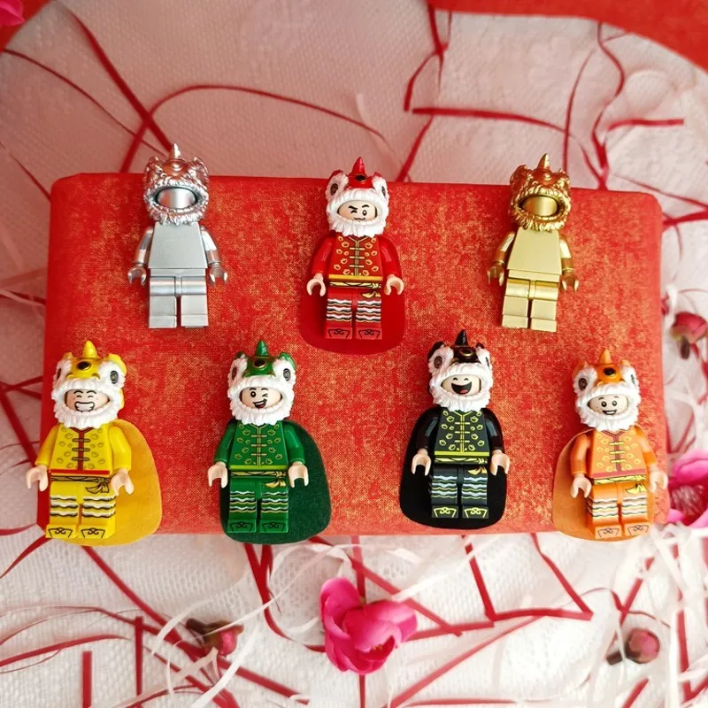 Танцевальный дракон в виде льва Этническая мода китайский новый год маленький