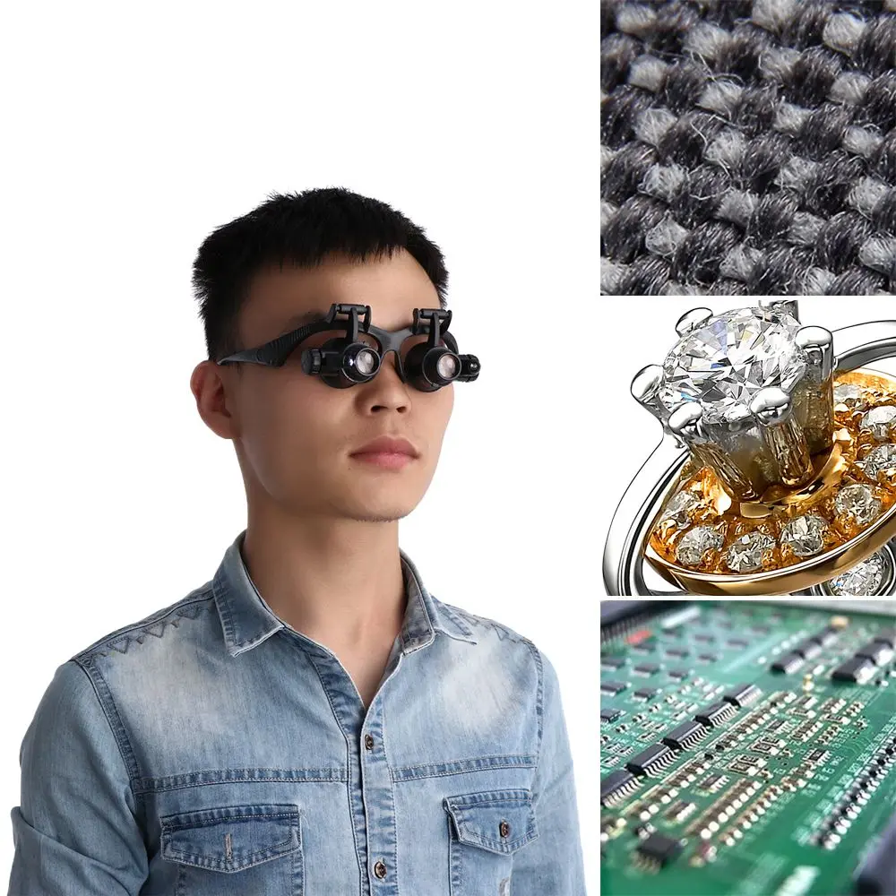 

Acrylic Lenses Observe Optical Instruments Magnifying Glasses Jeweler microscope LED Magnifier Watch Repair Tool