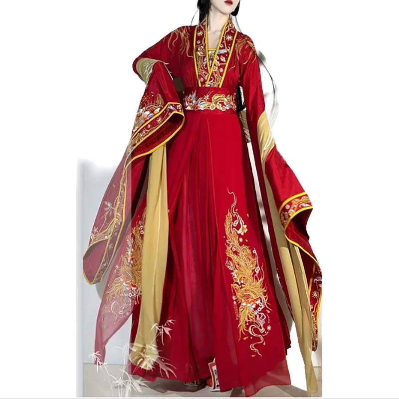 Женское традиционное платье Hanfu с вышивкой костюм ханьфу для костюмированной