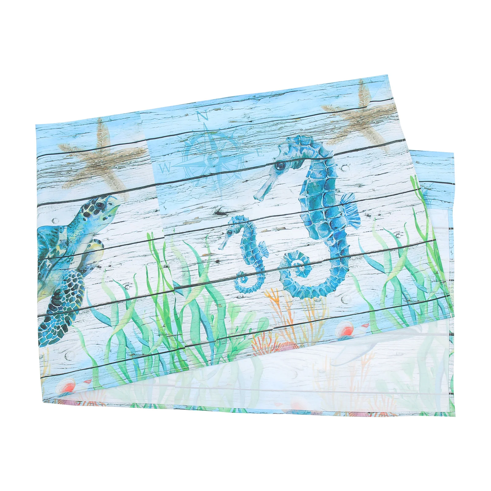 

Curtain Valance Marine Organism Coastal Polyester Ocean Short Punch Free