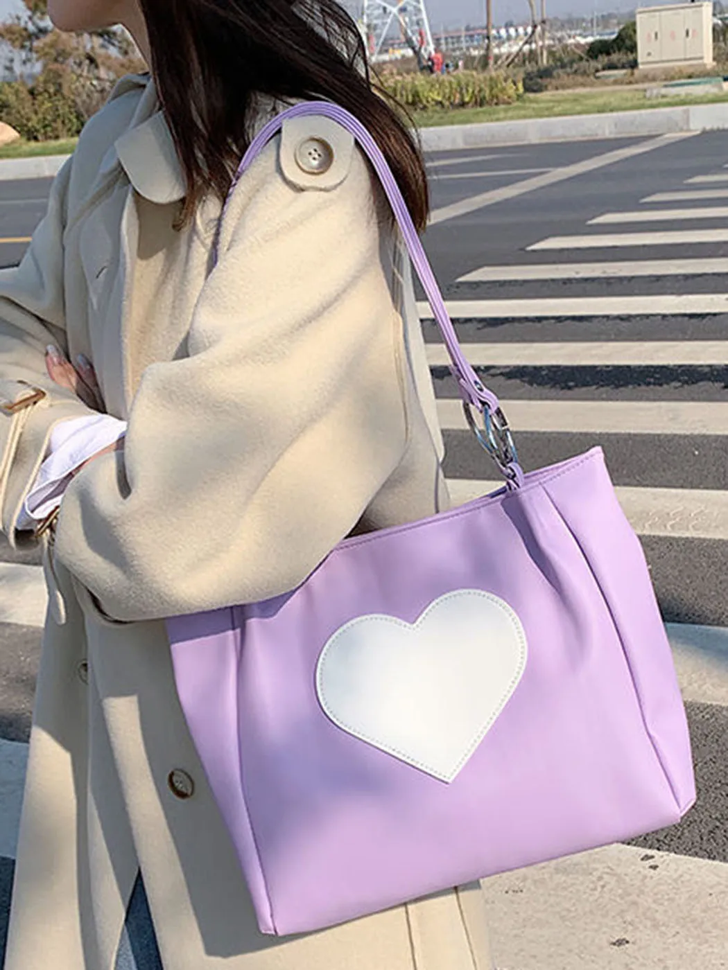 

JIAERDI винтажная Женская сумочка Y2k в форме сердца 2023, большая уличная вместительная Повседневная Сумка-тоут, женские сумки в стиле Харадзюку