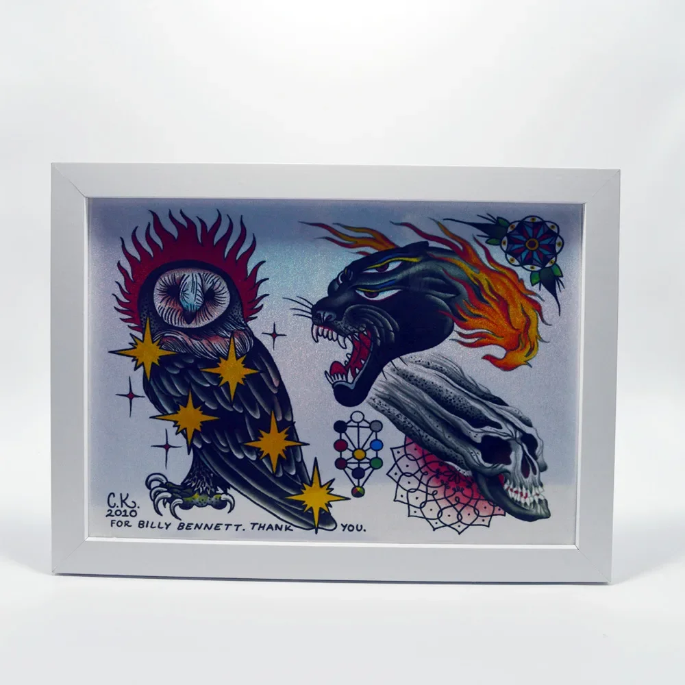 Добавьте какое-то искусство в вашу тату-студию с декоративной росписью-винтажные