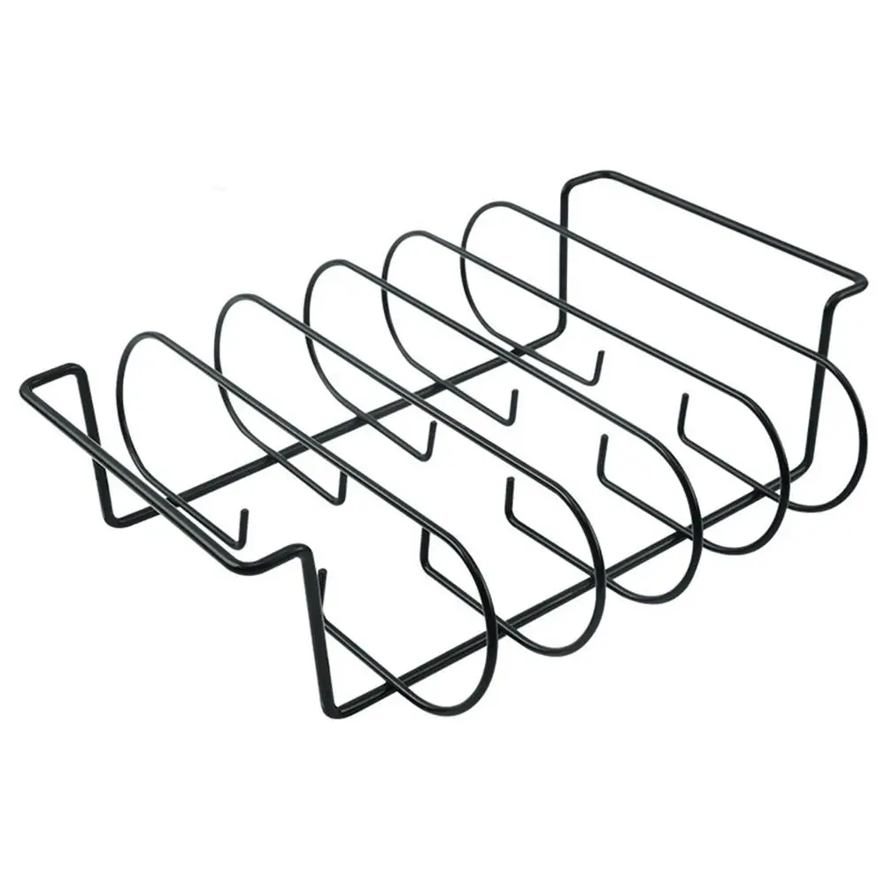 

Non-Stick Rib Shelf Stand Barbecue Rib And Roast Rack Stainless Steel Grilling BBQ Chicken Beef Ribs Rack Grilling Basket