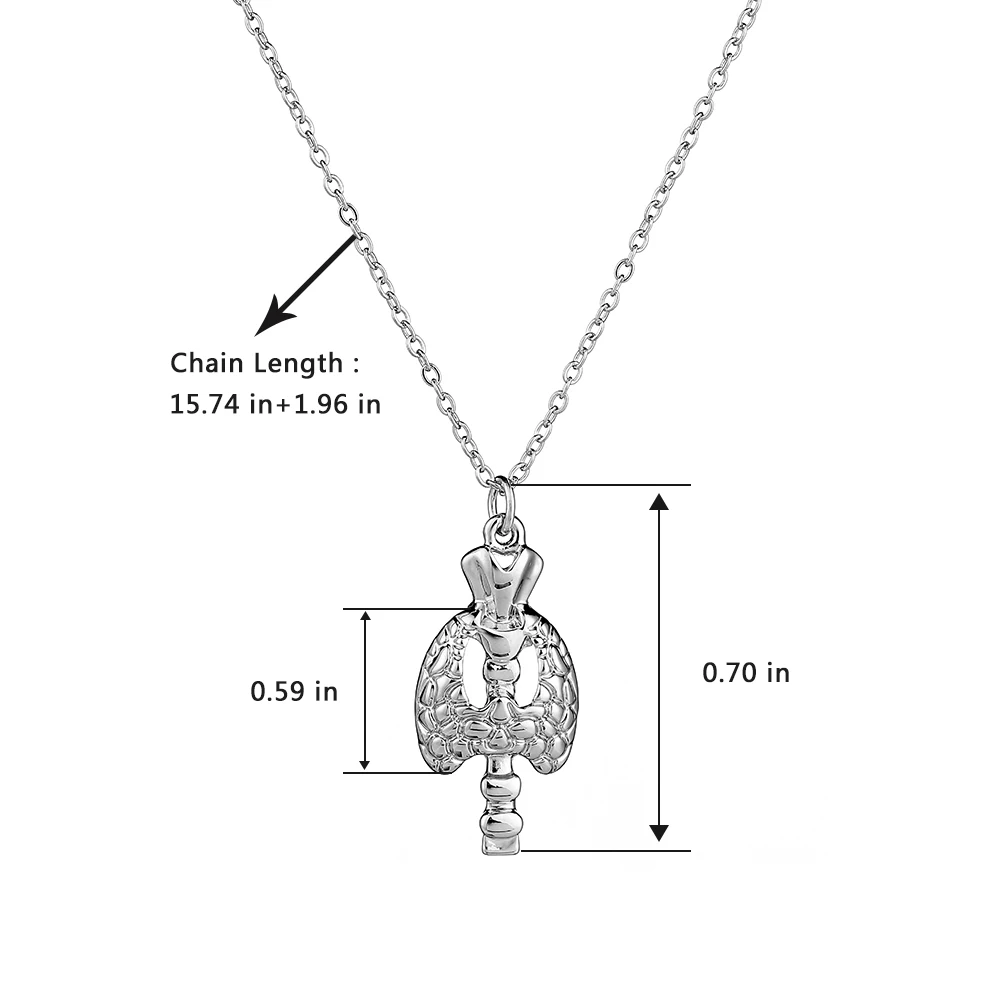 

Medical Endocrine Gut Pendant Necklace Silver Plated Anatomy Medicine Jewelry Gifts for Medical Student and Doctor