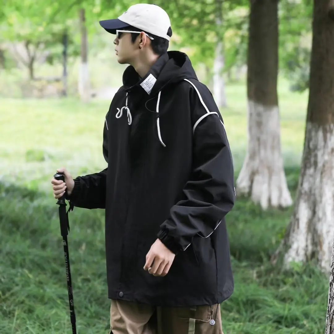 Новинка 2023 модная функциональная шикарная Мужская куртка черная Модная