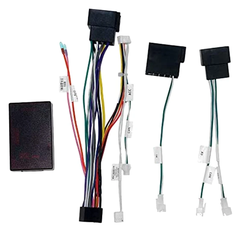 

Car Audio 16PIN Power Cord Adapter Audio Harness With Canbus Box For Mercedes-Benz W209 2002-2006 W203 2001-2004