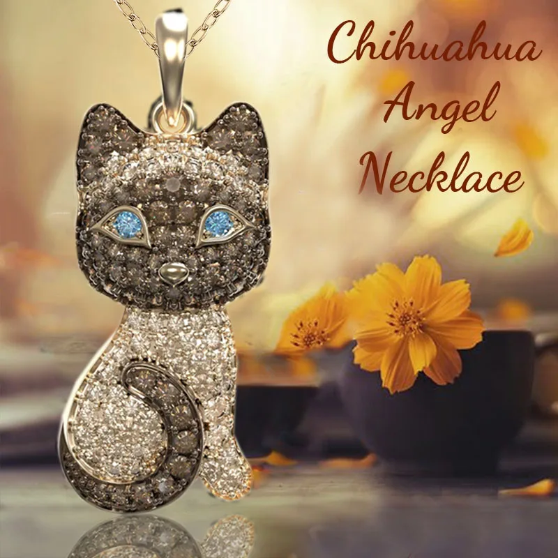 

Cute Kitten Necklace Ladies Pendant Exquisite Creative Jewelry Personality Classic Retro Jewelry Accessories Gift for Girlfriend
