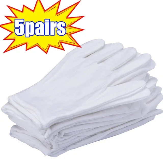 

Белые хлопковые рабочие перчатки