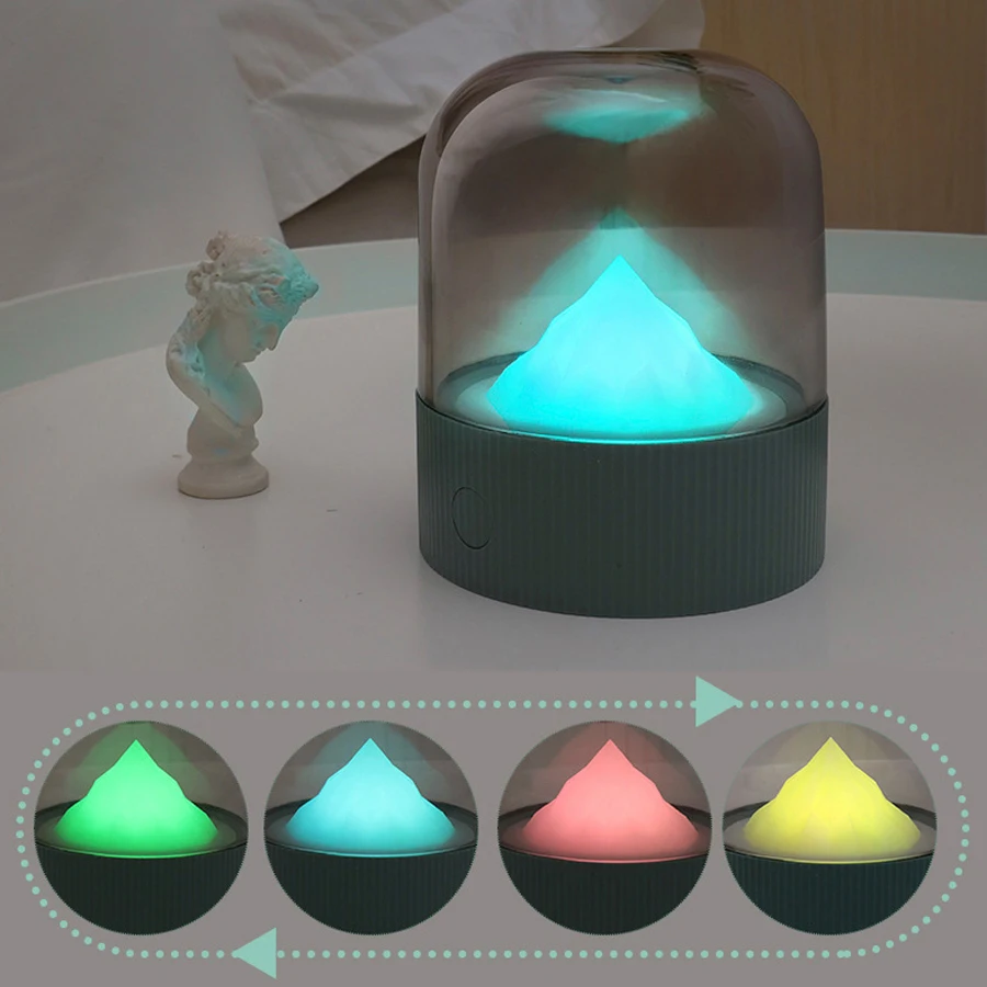 

LED Night Light for bedroom rechargeable table atmosphere lamp timing Dimmable breathing light RGB white warm lights for kids