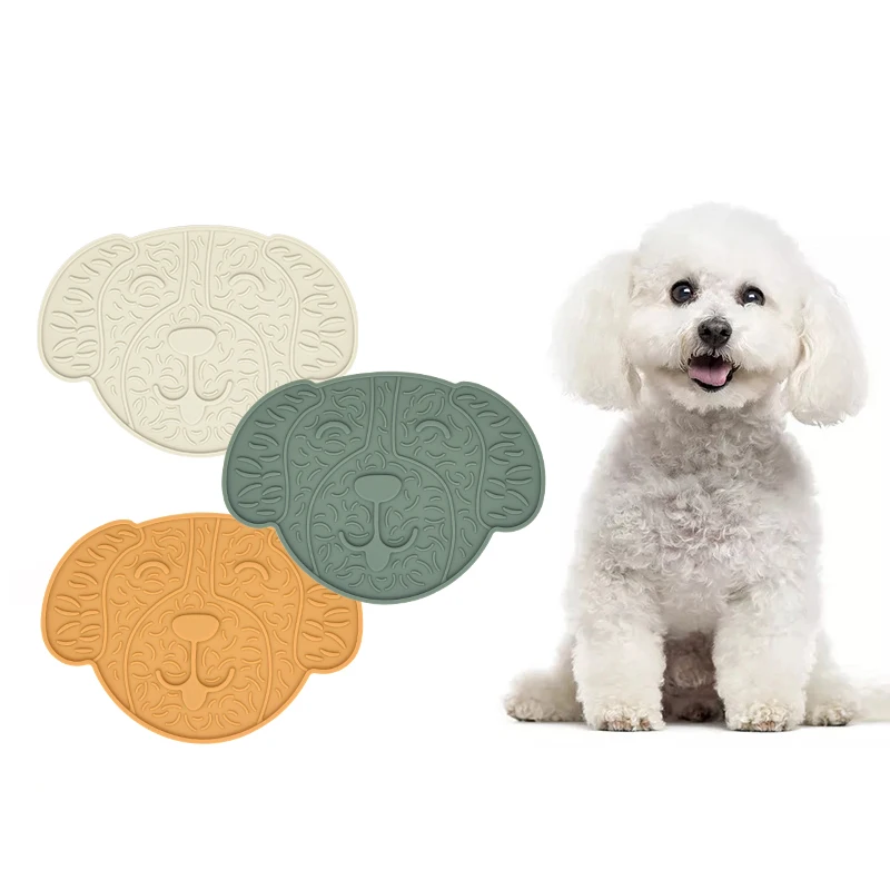 WOLIFE Silicone licking pad Pet Dog Lick Pad Bath Peanut Butter Slow Eating Licking Feeder Cats Lickmat Feeding Dog Lick Mat