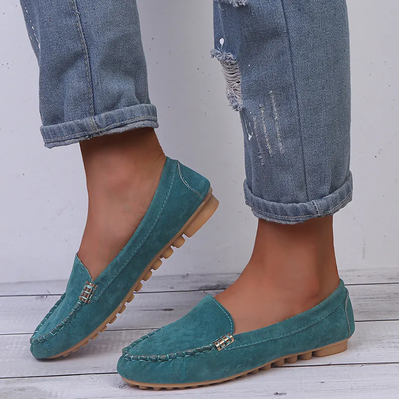 

Women Shoes 2022 Spring Autumn Flats Shoes Soft Round Toe Black Flat Slips Women's Shoes Female Casual Flat Loafers