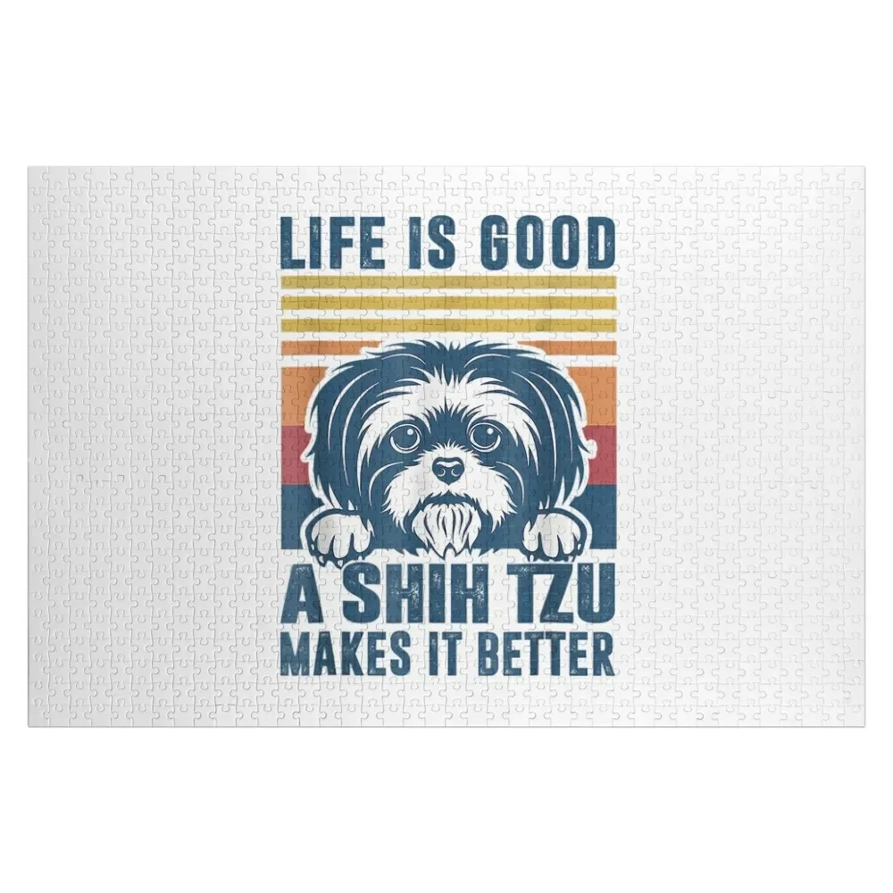 Забавный пазл Shih Tzu Деревянный Детский с животными