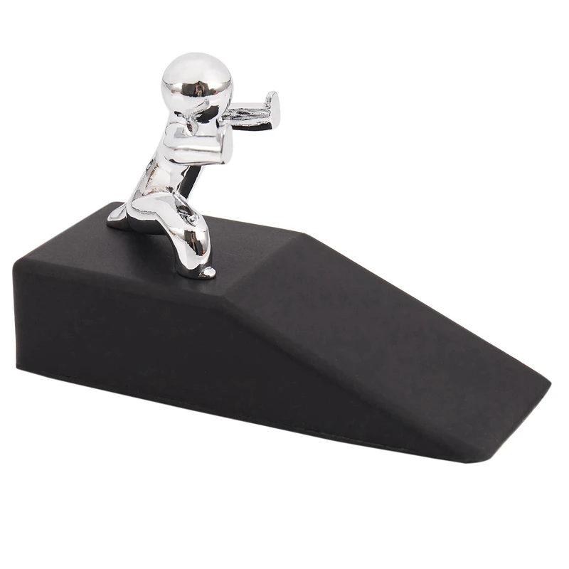 

3X Zinc Alloy Little And Man With Non-Slip Rubber Bases Door Stop Safe Anti-Collision Door Stopper Noveltydesign