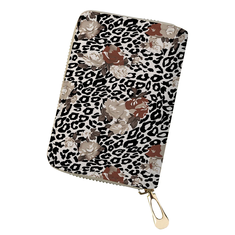 ADVOCATOR Leopard Print Classic Women's Card Bag Travel Card Case Cover Women Clutch PU Leather Custom Bag Pouch Free Shipping