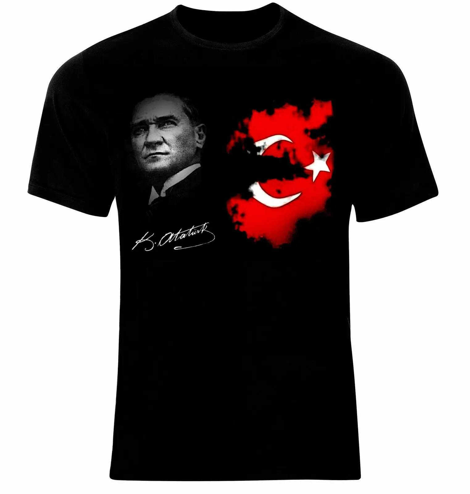 

Mustafa Kemal Turkey T-Shirt. Summer Cotton Short Sleeve O-Neck Mens T Shirt New S-3XL