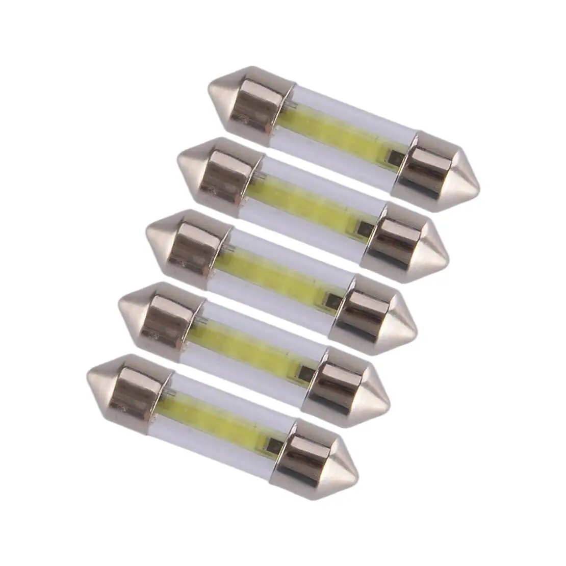 Фото 5 шт. 36 мм C5W COB LED лампы для внутреннего освещения автомобиля, купольные лампы для чтения и освещения салона, 12В 1.5Вт 6500К №1