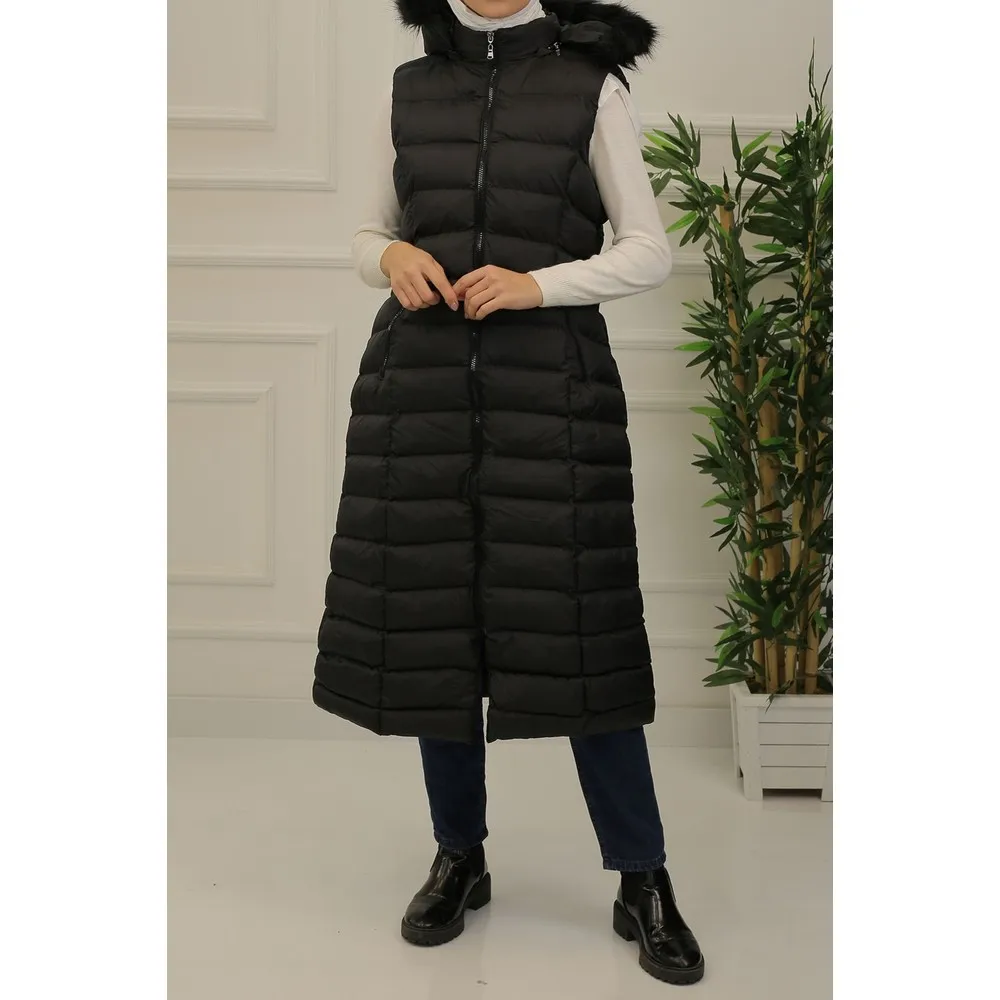 

Dorlie in-House Full Filled Long Inflatable Vest/black