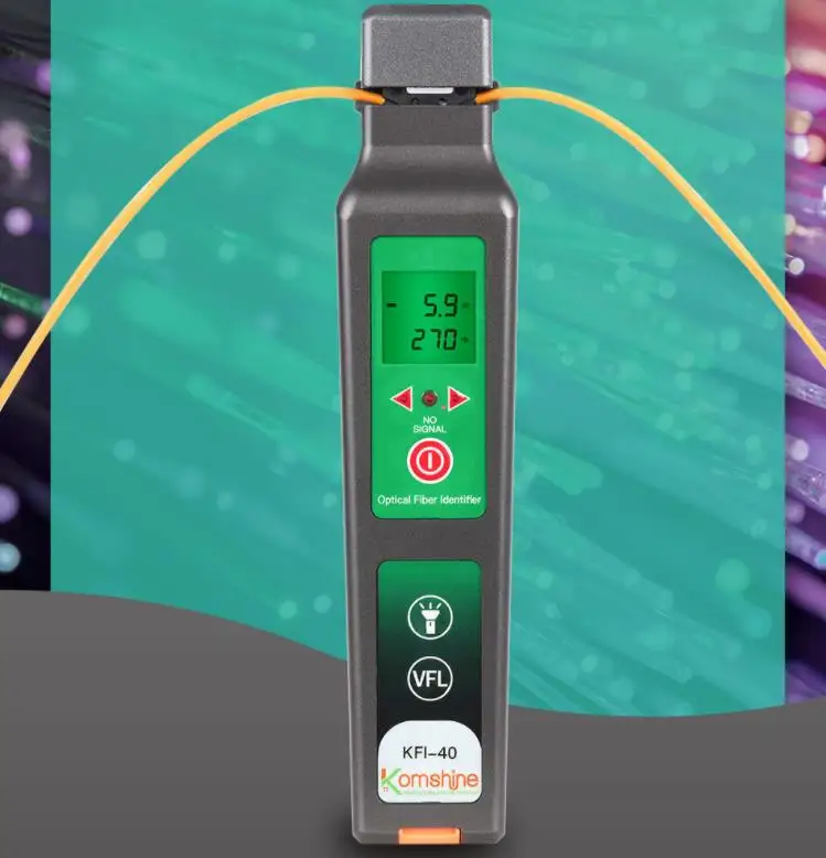 KFI-40 Plastic Optical Fiber Identifier 0.25/0.9/2.0/3.0 Mm Optical Cable Signal Direction Identifier with VFL Red Light 10 MW
