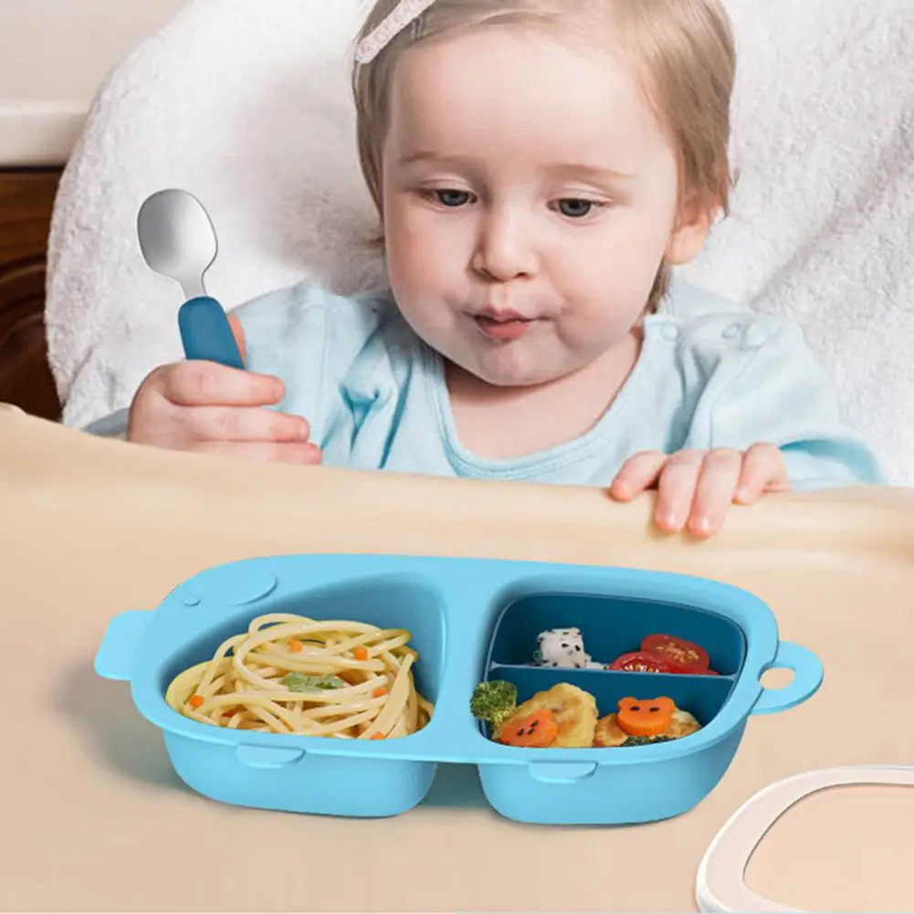 

PP Good Baby BPA Free Cartoon Feeding Plate Attractive Infant Tableware Eye-catching for Nursery Room