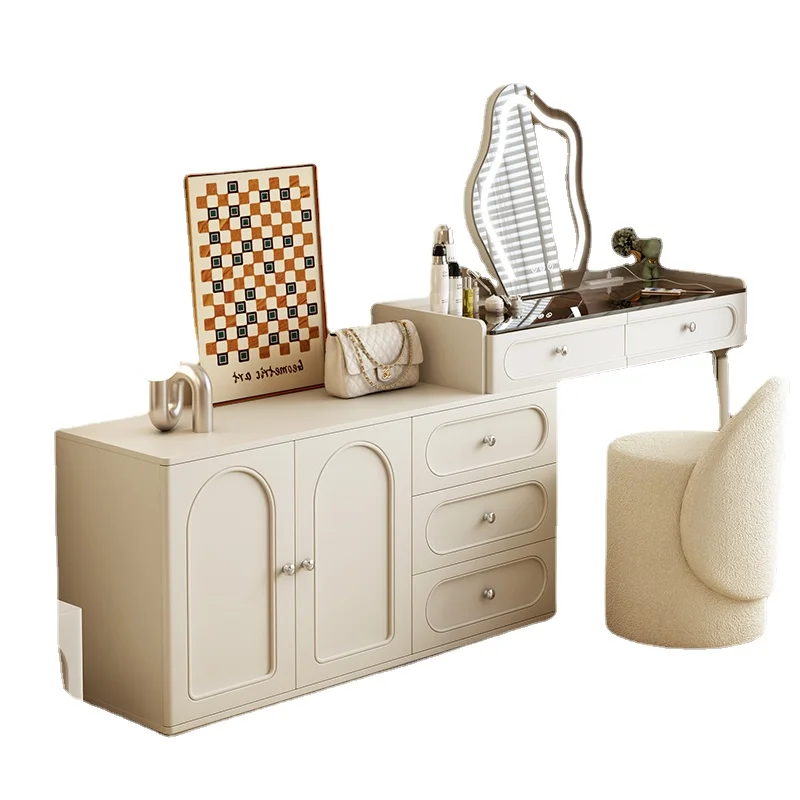 

ZL Dresser Chest of Drawers Integrated Retractable Tailstock Storage Cabinet Ultra-Thin