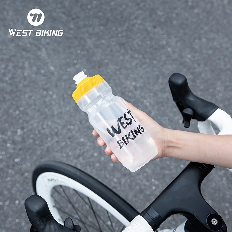 Фото WEST BIKING 610/710 мл вместительная Спортивная велосипедная бутылка для воды, герметичная PP5, сжимаемая портативная соусница для фитнеса и путешествий на открытом воздухе №1