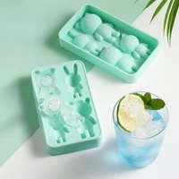 cartoon animal ice cube mold homemade ice cream popsicle silicone mold kids snack cheese sticks jelly pudding making mold