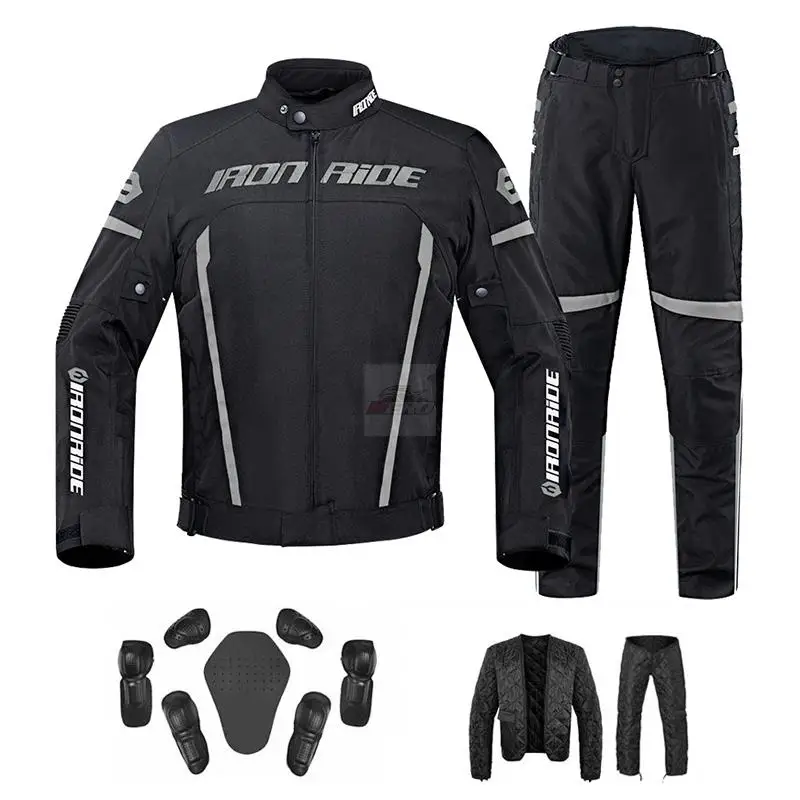 Motorcycle Jacket Pants Suit Waterproof Reflective Racing Jacket Four Seasons Motocross Jacket Removable Inner Lining Clothing enlarge