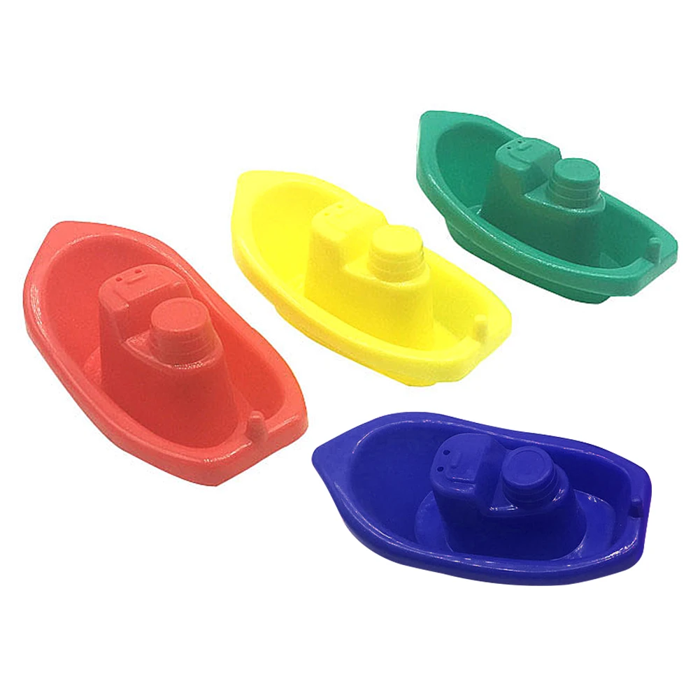 

4 Pcs Play Boats Toys Childrens Imaginative Water Educational Gift Floating Ship Tub Kids Bath Bathroom Baby Fun Home