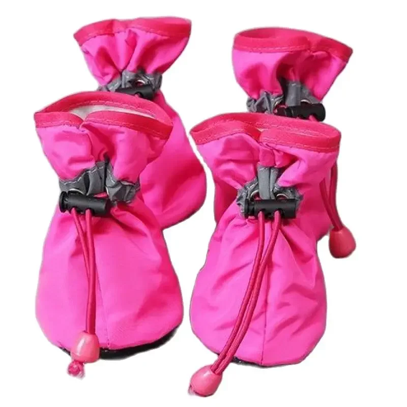 4 teile/satz Wasserdichte Haustier Hund Schuhe Anti-slip Regen Stiefel для Kleine Katzen Hunde Welpen