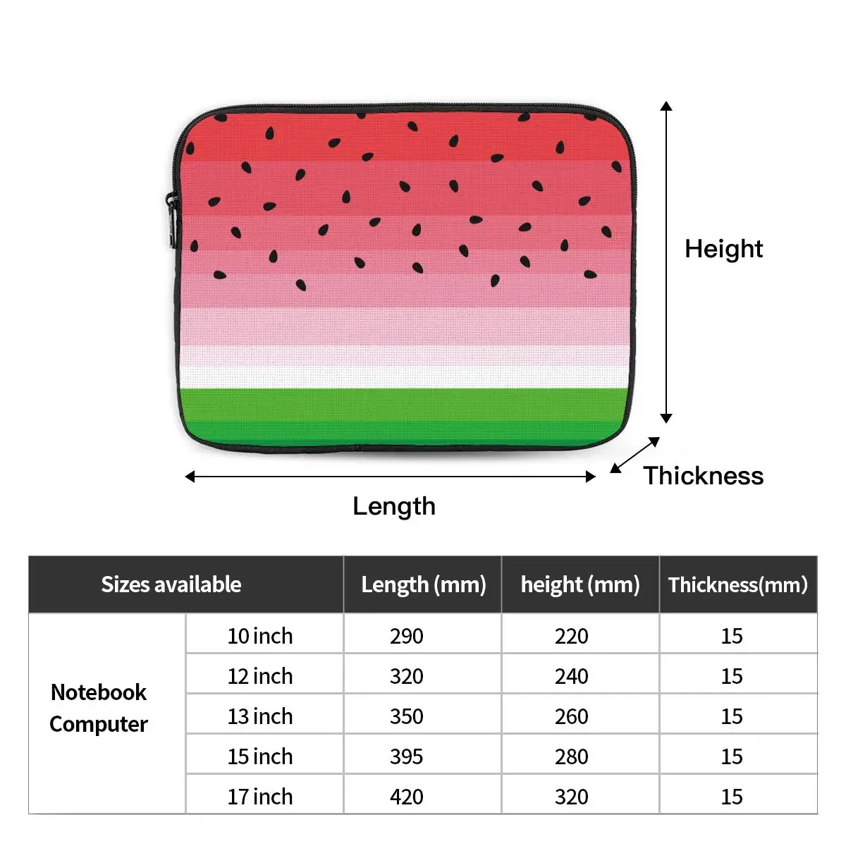 Чехол для ноутбука с принтом арбуза 10 12 13 15 17 дюймов