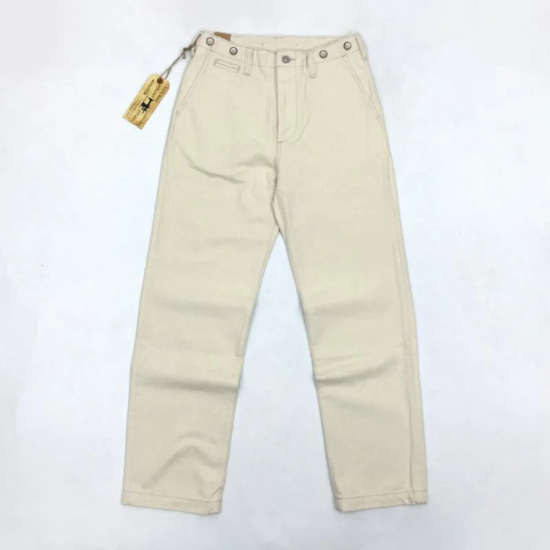 Bob Dong Vintage Men's 13oz Calico Pants Overalls Straight Casual Suit Pants