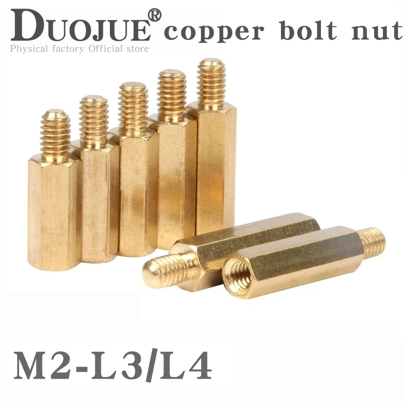 

25 PCS Hex Brass Standoff Spacer Screw M2 Thread Length 3/4 mm Brass Hexagon Stud For PCB Computer PC Motherboard