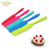 1pc silicone cake spatulas cake smoother polisher tools decorating fondant cream mixer long handled models