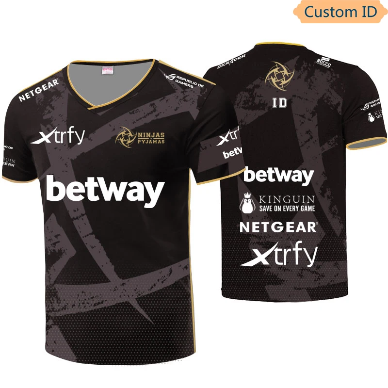 

CS:GO DOTA2 E-Sports Player Uniform Team NIP Jerseys Tshirt Customized Name Fans T Shirt Men Women Custom ID