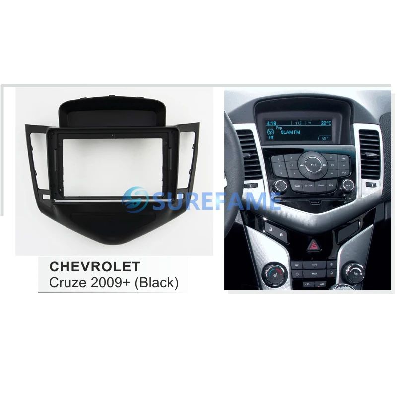 9-дюймовая Автомобильная радиопанель Fascia Для CHEVROLET Cruze 2009 + (черная) комплект для