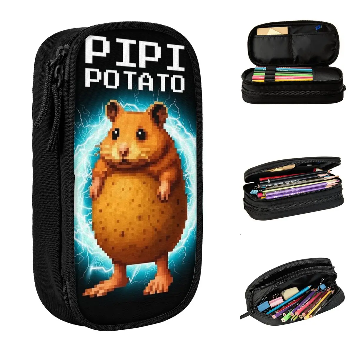 Фото Pipi Potato Italian Brainrot Meme пенал для студентов Kawaii пенал с принтом школьные пеналы поставки подарок на день рождения №1