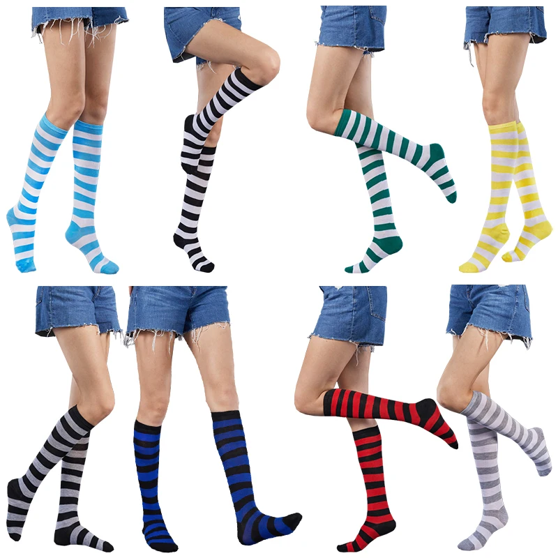 

New Women Socks Cotton Winter Long Socks Harajuku Female Trick Warm Solid Color Sock Sexy Thigh High Over Knee Stockings