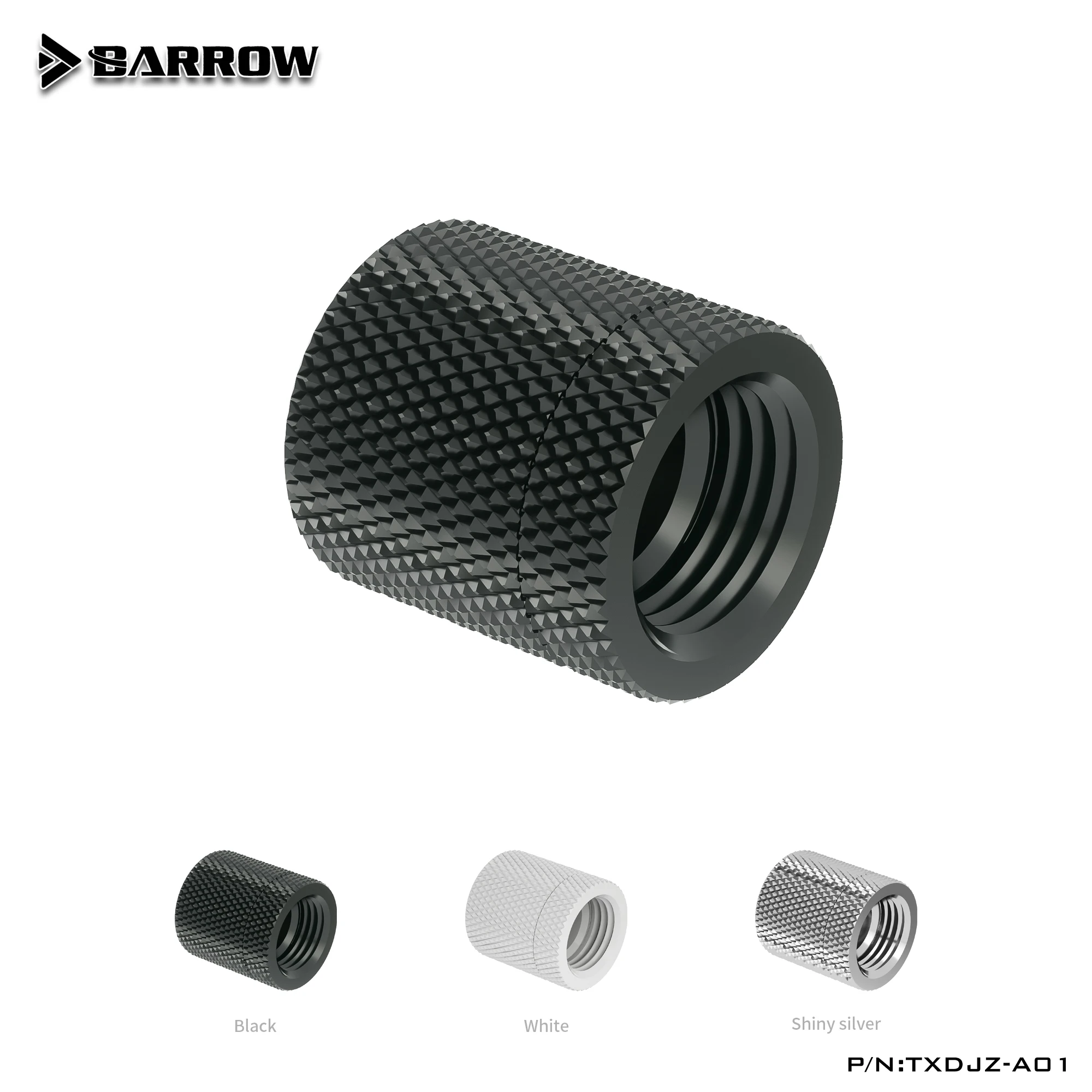 

Barrow G1/4 "Двойная Внутренняя резьба, вращающийся фитинг, женское-женское поворотное соединение на 360 градусов, черный/серебристый/белый цвет
