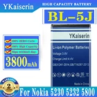 Новая батарея для смартфона Nokia bl-5j 5800 5230 N90 X6-00 Lumia 520 525 3800mAh