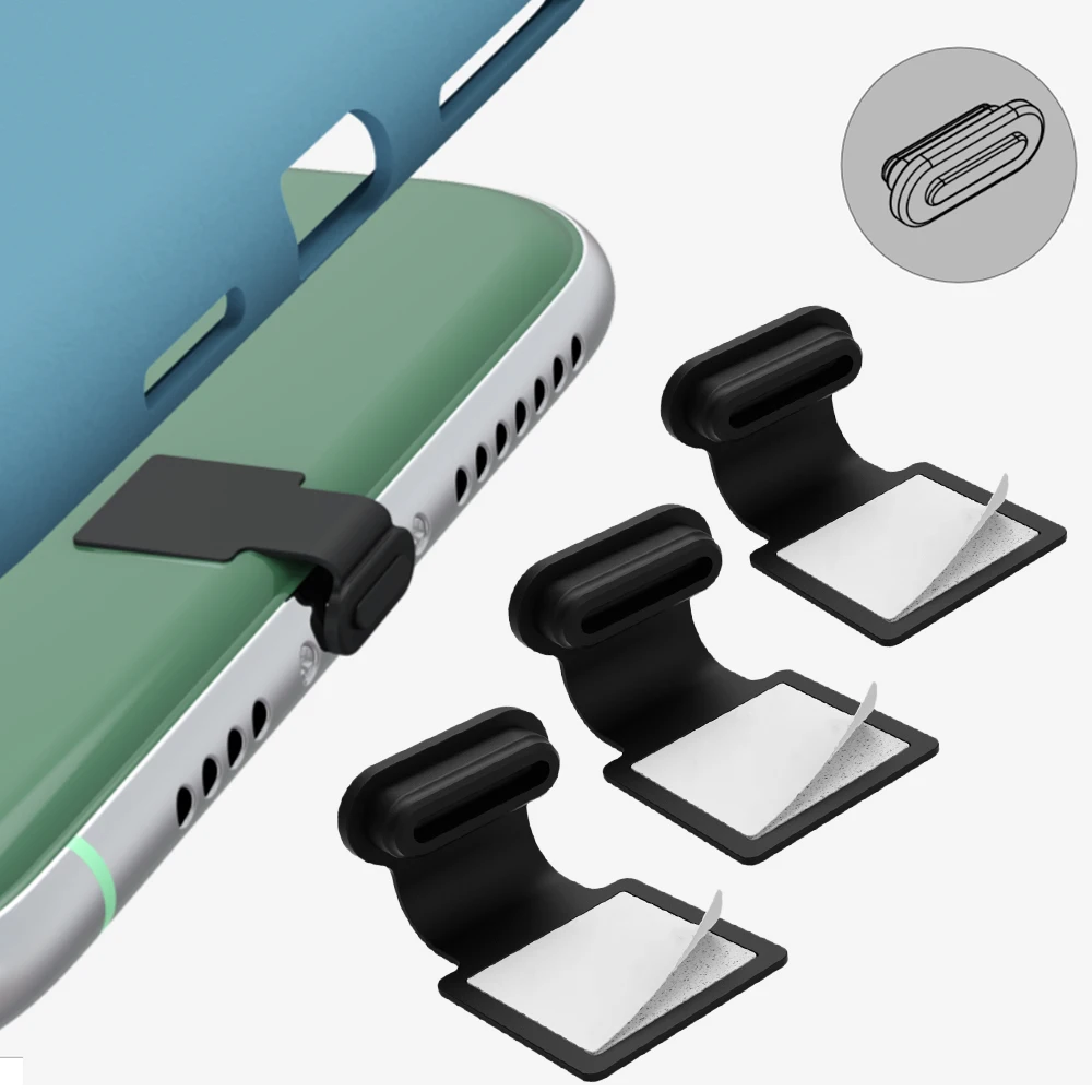 Пылезащитная силиконовая заглушка для телефона с портом USB Type-C/IOS пылезащитный